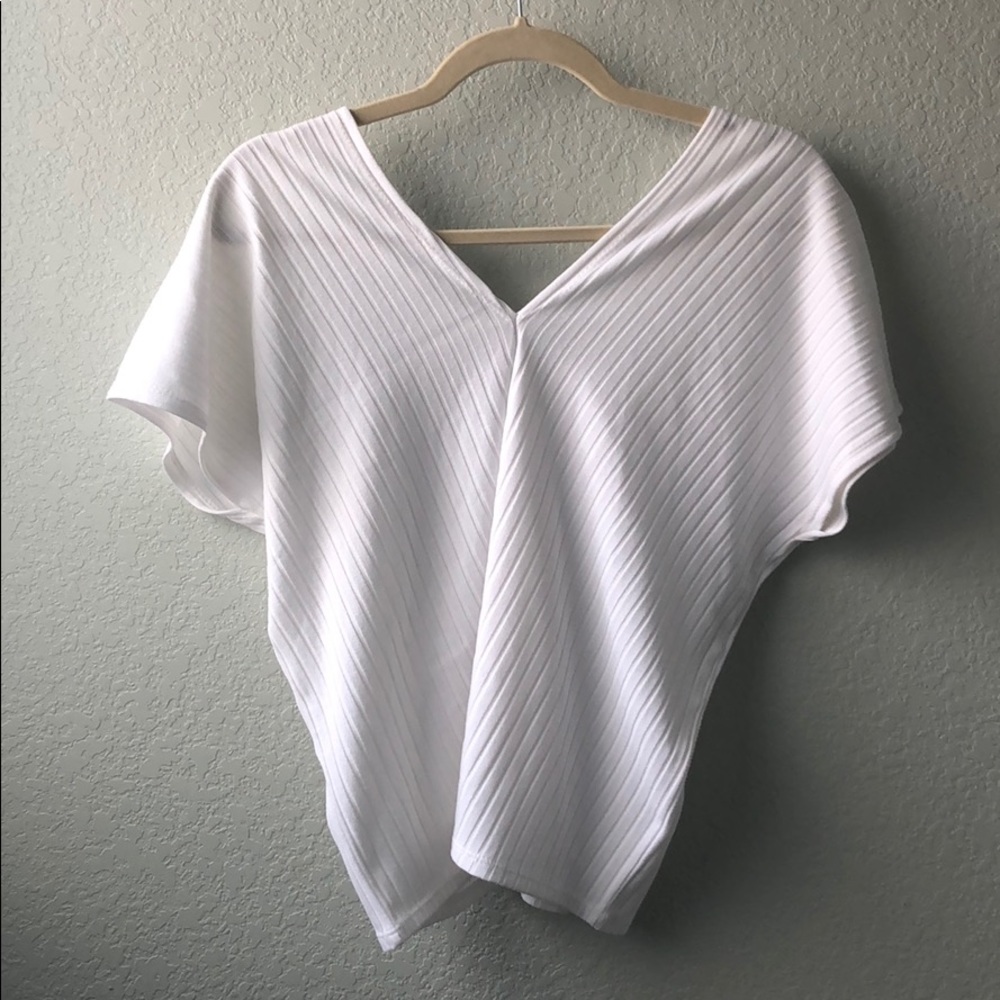 White Deep V Top